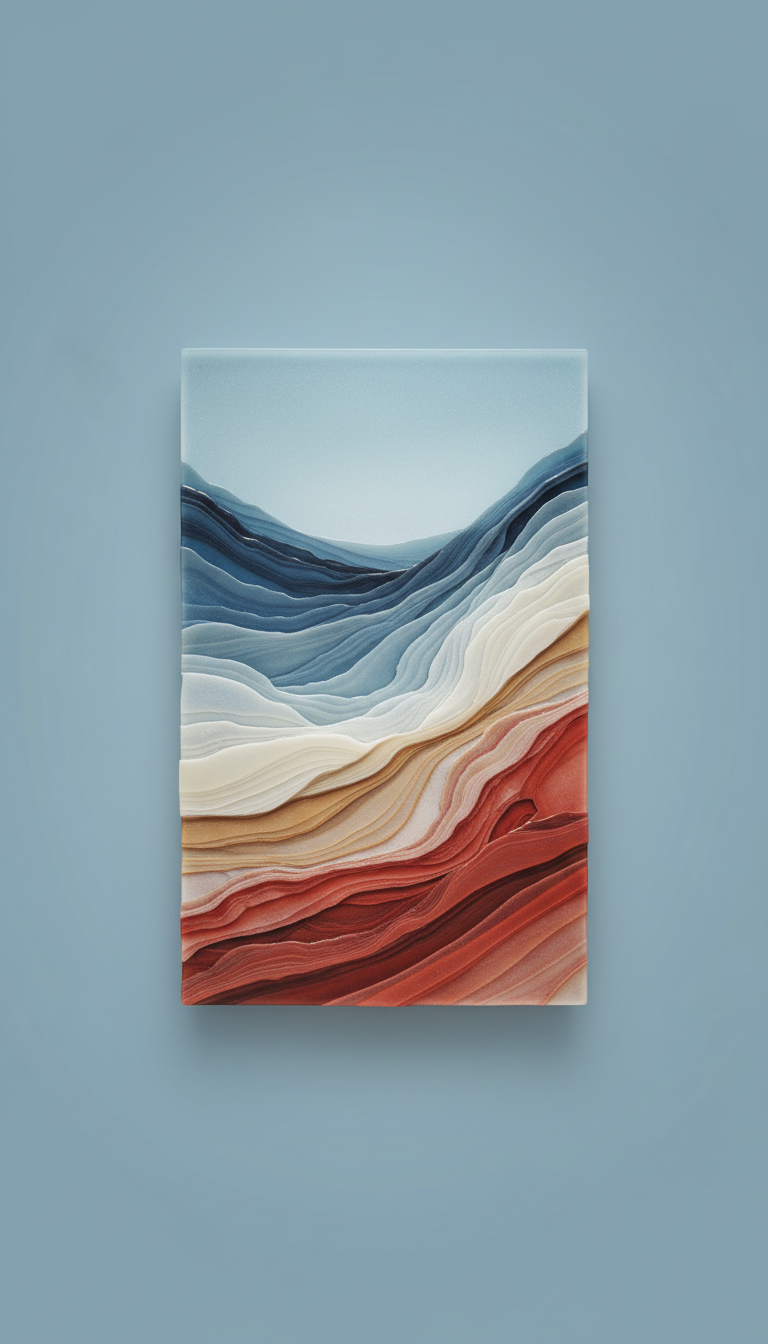 Sandstone layered decorative glass panel